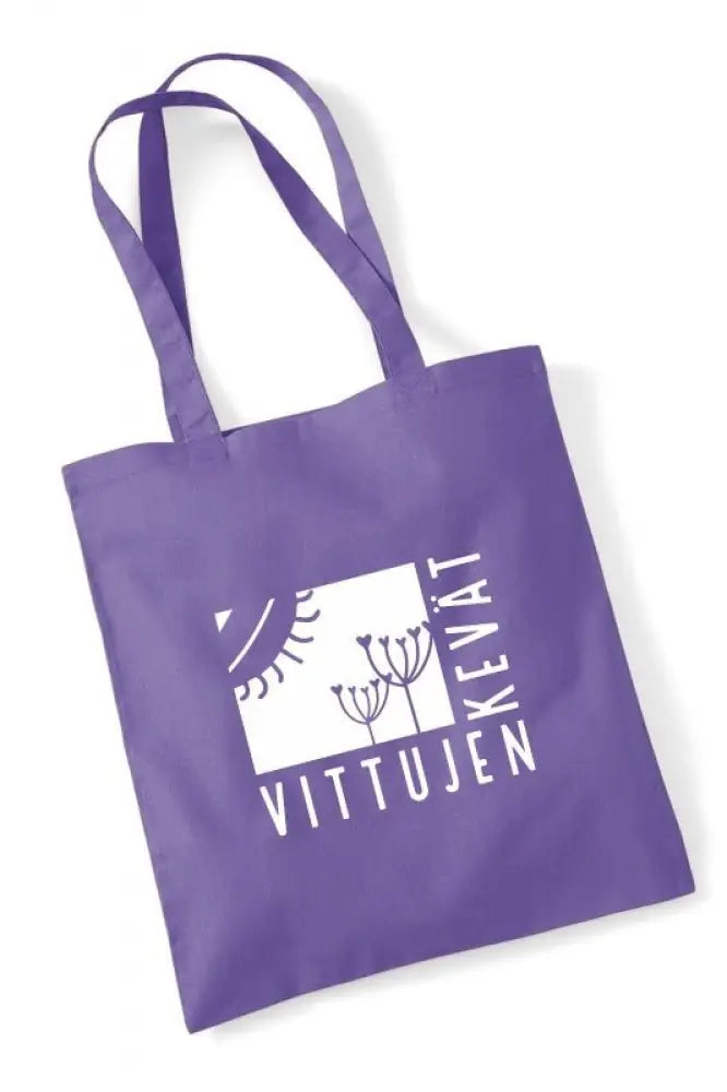 Vittujen kevät logo - kangaskassi - violet - kangaskassi - wildpoint outdoors retkeilyvarusteet verkkokaupasta 15 €