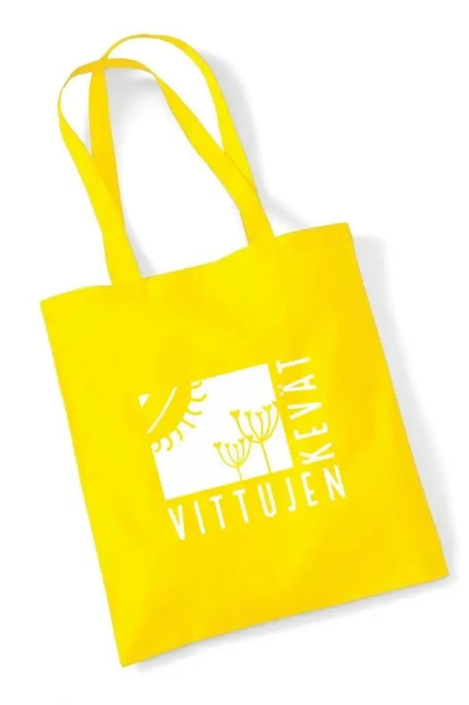 Vittujen kevät logo - kangaskassi - yellow - kangaskassi - wildpoint outdoors retkeilyvarusteet verkkokaupasta 15 €