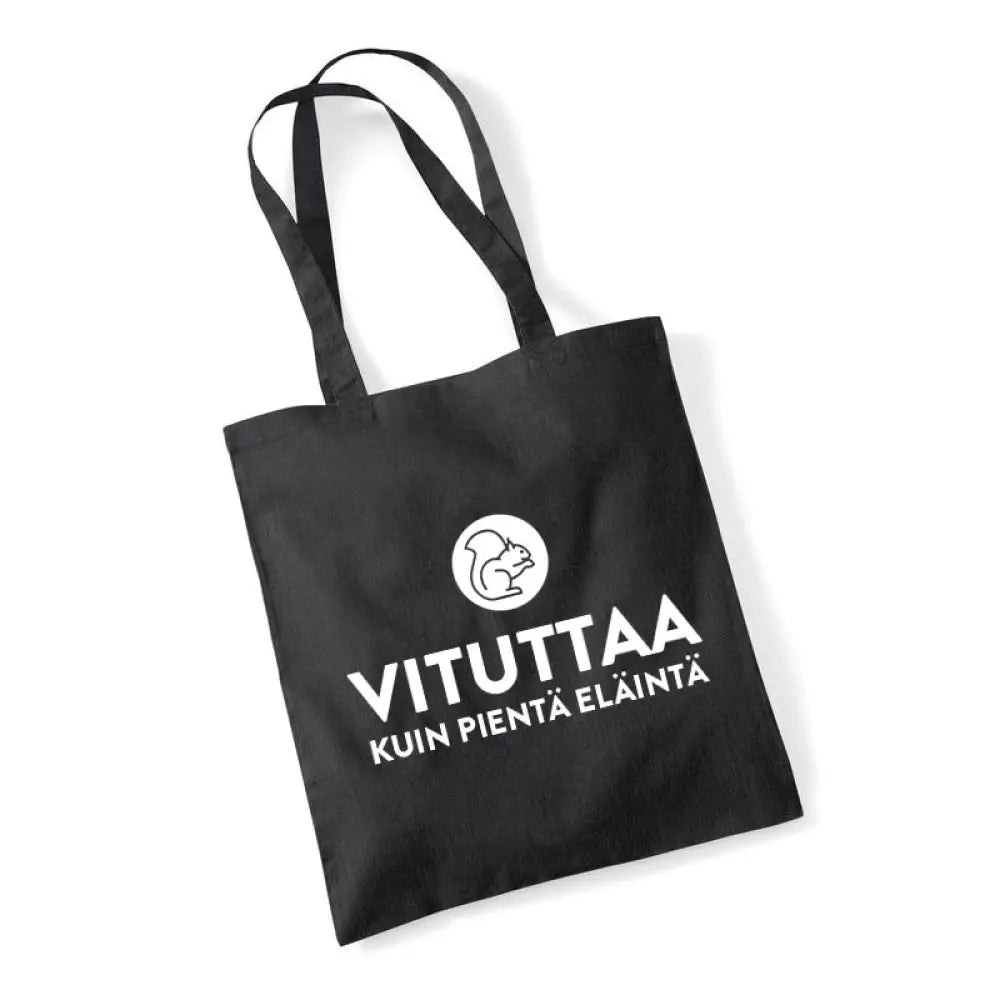 Vituttaa kuin pientä eläintä - kangaskassi - musta - kangaskassi - wildpoint retkeilyvarusteet verkkokaupasta 15 €