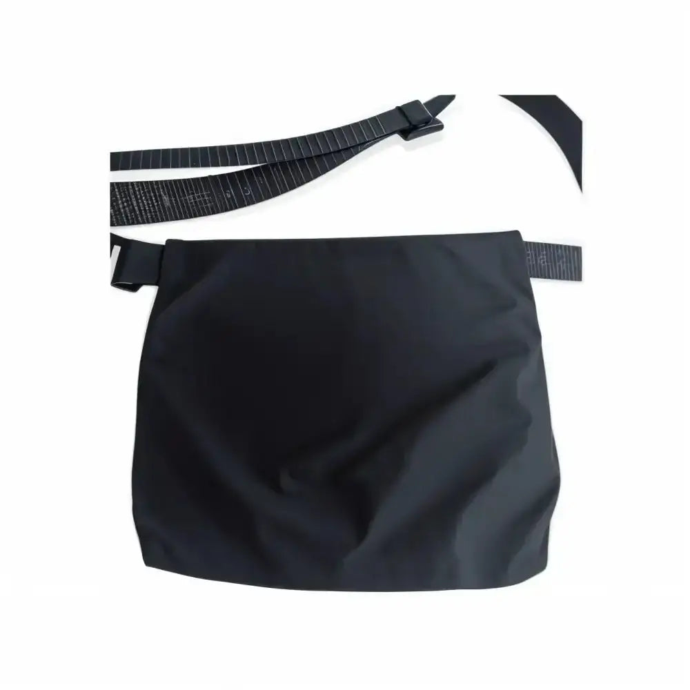 Vyölaukku niitty musta nylon crossbody-laukku säädettävällä hihnalla ja soljella