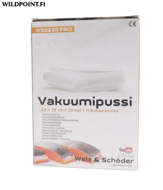 W + s vakuumipussi 22 x 30cm 50kpl