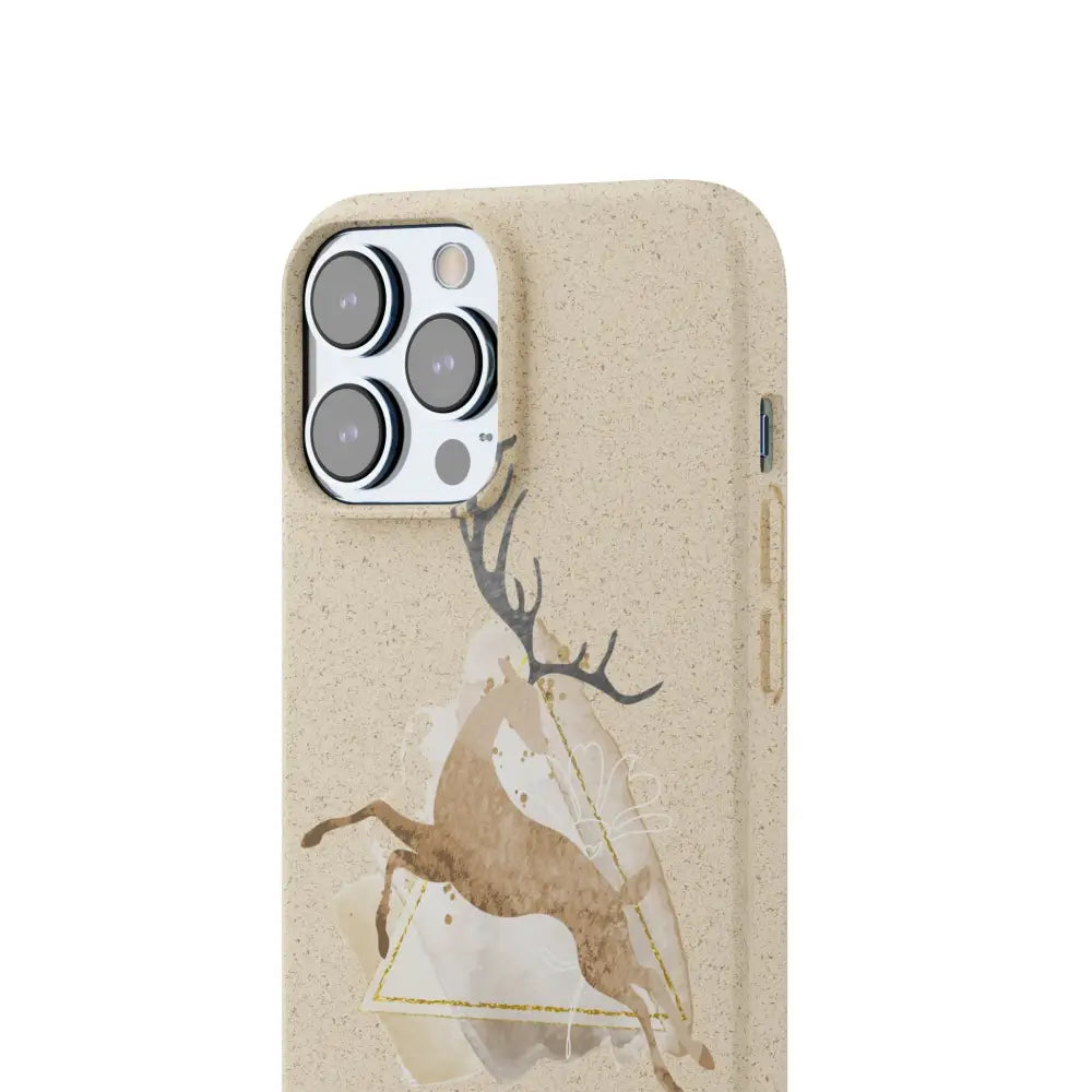 Watercolor buck’s grace - eco case - wildpoint retkeilyvarusteet verkkokaupasta