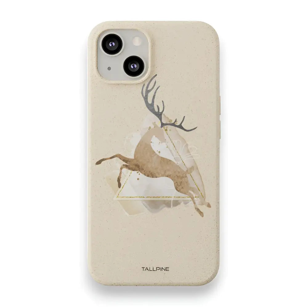 Watercolor buck’s grace - eco case - iphone 16 - wildpoint retkeilyvarusteet verkkokaupasta 35 €