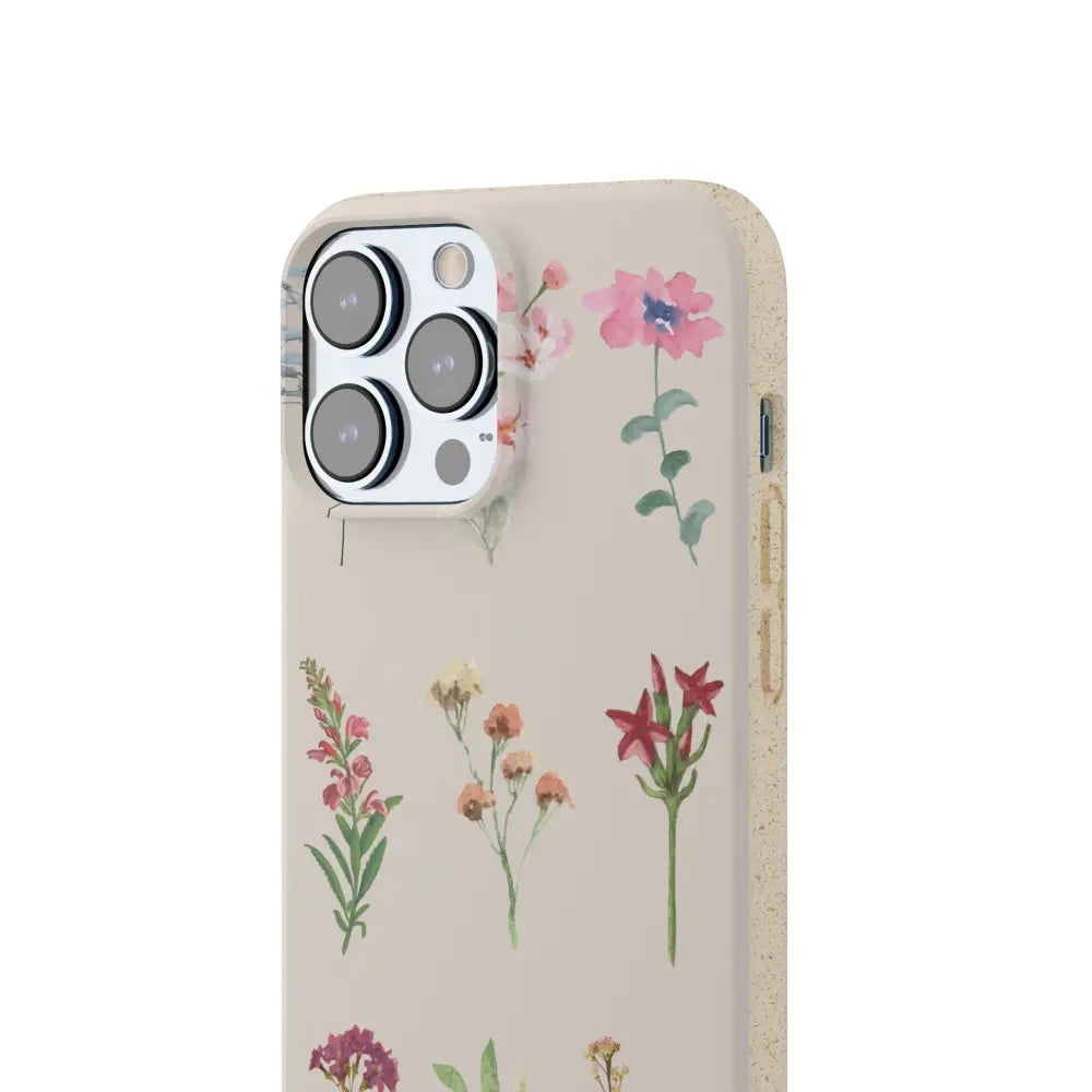 Watercolor flowers - eco case - wildpoint outdoors retkeilyvarusteet verkkokaupasta