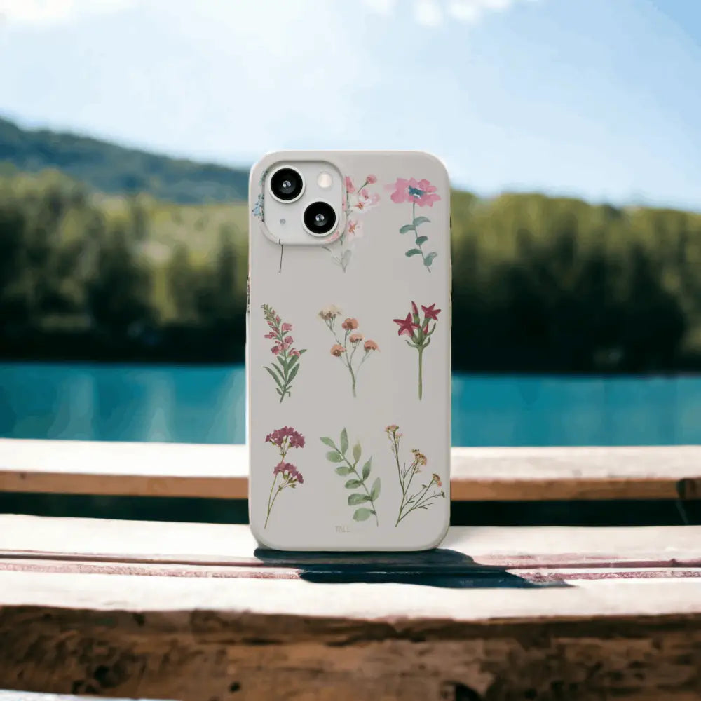 Watercolor flowers - eco case - wildpoint outdoors retkeilyvarusteet verkkokaupasta