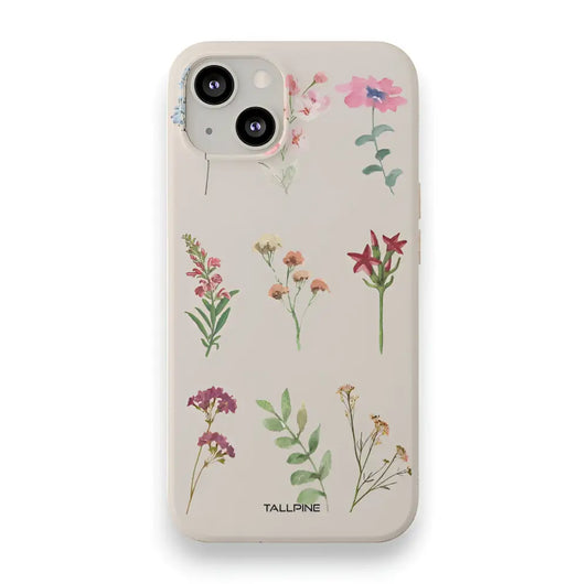 Watercolor flowers - eco case - iphone 14 - wildpoint outdoors retkeily 35 €