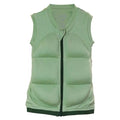 Kevyt vihreä tikattu weighted sleep vest i BABYDEEPSLEEP® -liivi mustalla vetoketjulla ja tummanvihreillä reunoilla