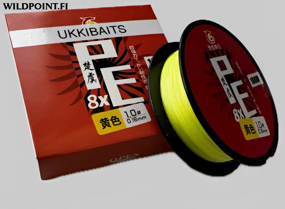 Wildpoint polyeteenikuitu-siima 0,16mm 100m keltainen