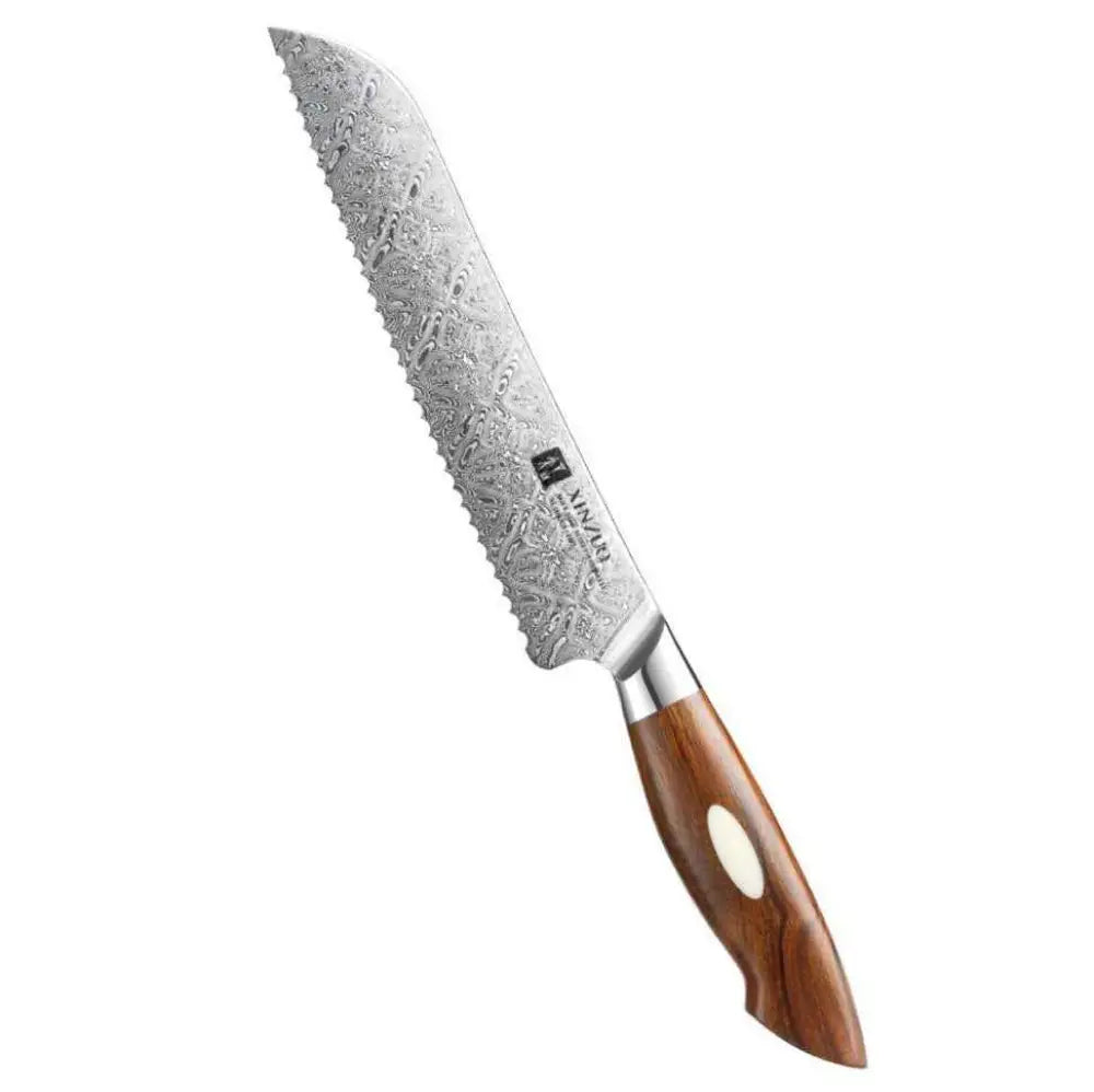 Xinzuo jiang damascus leipäveitsi 21 cm - wildpoint retkeilyvarusteet verkkokaupasta 162 €